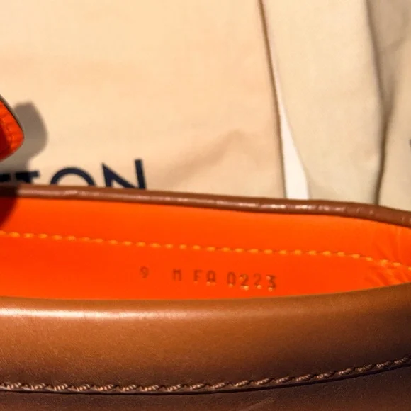 Used Louis Vuitton Men's Cognac Loafers